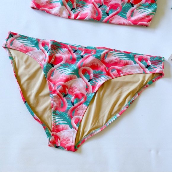 Old Navy | Bandeau Bikini 2-Piece Swim Set Flamingo Fun Pink New 2X Plus Size - Picture 8 of 16